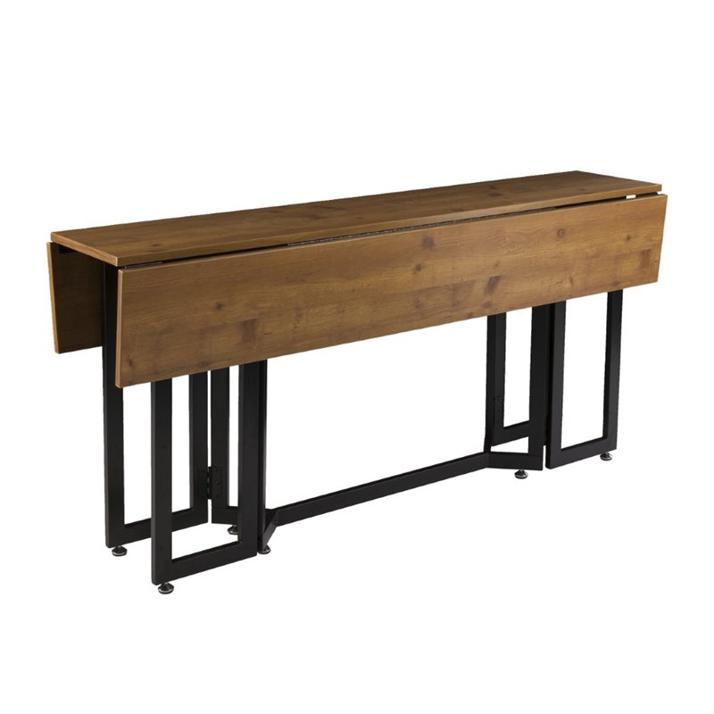 Holly & Martin Driness Drop Leaf Dining Table in Oak and Black
