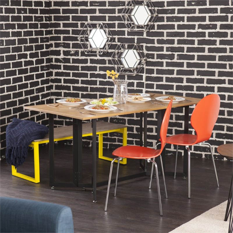 Holly & Martin Driness Drop Leaf Dining Table in Oak and Black