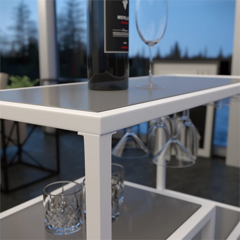 Holly & Martin Zephs Bar Cart in White
