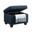 Convenience Concepts Designs4Comfort Storage Ottoman in Blue Fabric