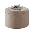 Convenience Concepts Designs4Comfort Round Ottoman in Beige Fabric