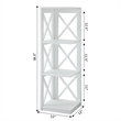 Convenience Concepts Oxford Three-Shelf Corner Bookcase in White Wood Finish