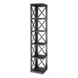 Convenience Concepts Oxford 5 Shelf Corner Bookcase in Black Wood finish