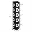 Convenience Concepts Oxford 5 Shelf Corner Bookcase in Black Wood finish