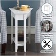 Convenience Concepts American Heritage Wedge End Table in White Wood Finish