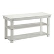 Convenience Concepts Oxford Utility Mudroom Entryway Bench in White Wood Finish