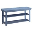 Convenience Concepts Oxford Utility Mudroom Entryway Bench in Blue Wood Finish