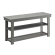 Convenience Concepts Oxford Utility Mudroom Entryway Bench in Gray Wood Finish