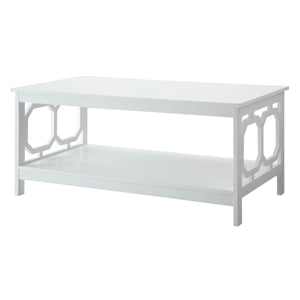 Convenience Concepts Omega Coffee Table in White Wood Finish