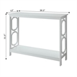 Convenience Concepts Omega Console Table in White Wood Finish