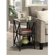 Convenience Concepts Tucson End Table in Black Wood Finish and Metal Frame
