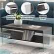 Convenience Concepts Soho Coffee Table in Weathered Gray Wood Finish