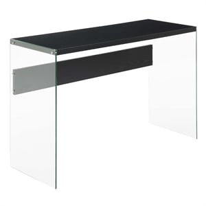 Convenience Concepts Soho Console Table in Weathered White Wood Finish
