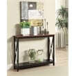 Convenience Concepts Oxford Console Table in Cherry and Black Wood Finish