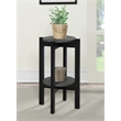 Convenience Concepts Newport Medium Plant Stand in Black Wood Finish