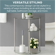 Convenience Concepts Designs2Go Three-Tier Clear Glass Display Accent Table