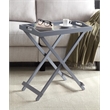 Convenience Concepts Designs2Go Folding Tray Table in Gray Wood Finish
