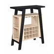 Convenience Concepts Newport Bar Console in Black and Weathered White Wood