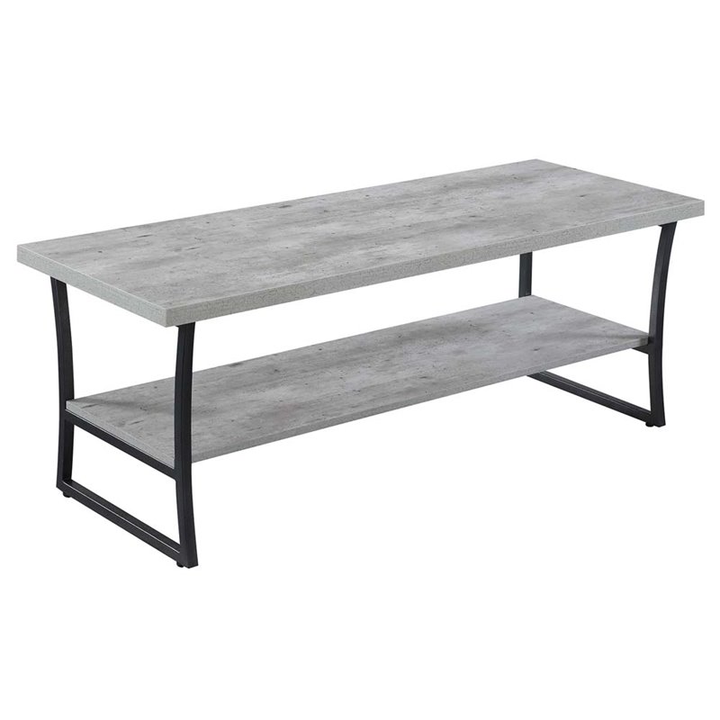 Convenience Concepts X-Calibur Coffee Table in Gray Faux Birch Wood Finish
