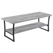 Convenience Concepts X-Calibur Coffee Table in Gray Faux Birch Wood Finish