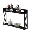 Convenience Concepts Tucson Deluxe Two-Tier Console Table in Black Wood Finish