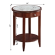 Convenience Concepts American Heritage Baldwin End Table in Mahogany Wood Finish