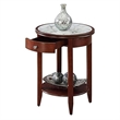 Convenience Concepts American Heritage Baldwin End Table in Mahogany Wood Finish
