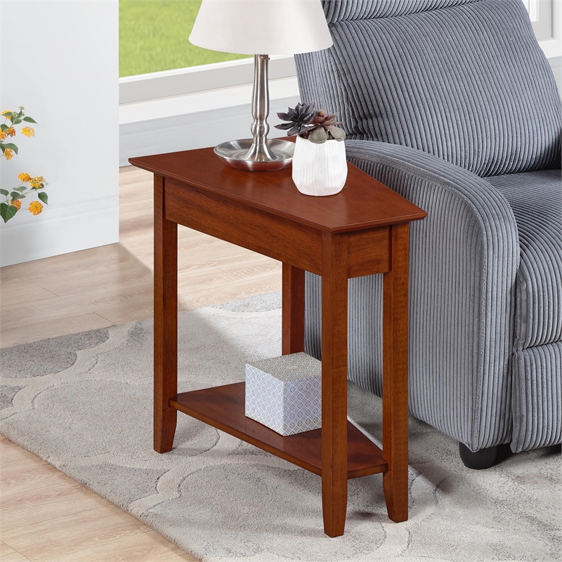 Convenience Concepts End Table Coffee Accent Table Rectangle in Cherry Wood