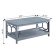 Convenience Concepts Omega Coffee Table in Gray Wood Finish with Shelf