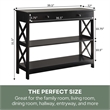 Convenience Concepts Oxford  Console Table with Drawer in Black Wood Finish