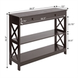 Convenience Concepts Oxford  Console Table with Drawer in Espresso Wood Finish
