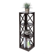 Convenience Concepts Oxford Three-Tier Corner Bookcase in Espresso Wood Finish