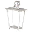Convenience Concepts Graystone End Table in Gray and White Wood Finish