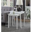 Convenience Concepts American Heritage Nesting End Tables in White Wood Finish