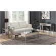 Convenience Concepts End Table Nightstand Bedside Rectangle in Glass - Mirrored
