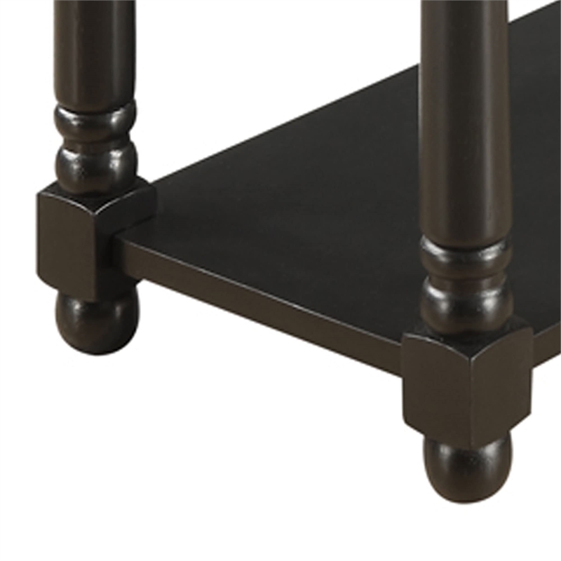 Convenience Concepts French Country Regent End Table in Black Wood Finish