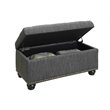 Convenience Concepts Designs4Comfort 7th Avenue Storage Ottoman in Gray Fabric