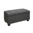 Convenience Concepts Designs4Comfort 7th Avenue Storage Ottoman in Gray Fabric