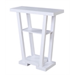Convenience Concepts Newport V Console Table in White Wood Finish