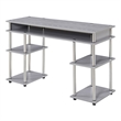Convenience Concepts Designs2Go No Tools Student Desk in Light Gray Wood Finish