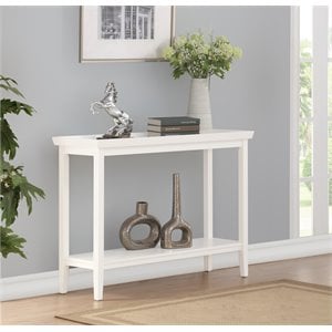 Convenience Concepts Ledgewood Console Table in White Wood Finish