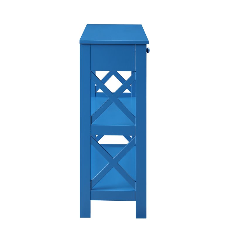 Convenience Concepts Oxford One-Drawer Console Table in Blue Wood Finish