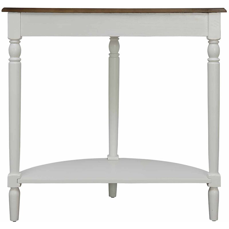 French Country Console Table in Driftwood and White Wood Finish