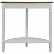 French Country Console Table in Driftwood and White Wood Finish
