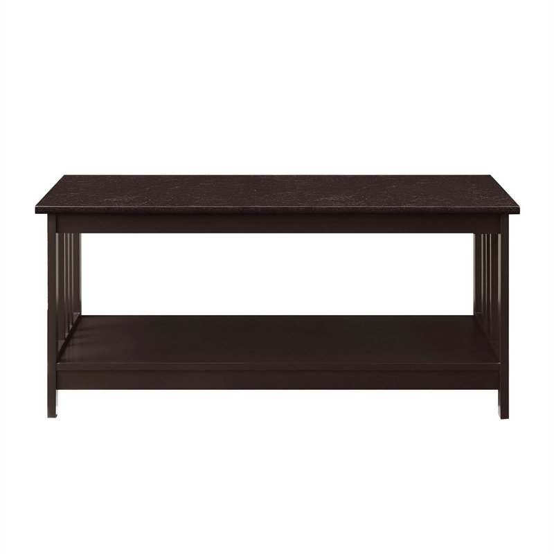 Convenience Concepts Mission Coffee Table in Espresso Wood Finish