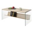 Soho 2 Piece Modern Coffee Table and Set of 2 End Table Set in Glass