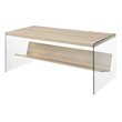 Soho 2 Piece Modern Coffee Table and Set of 2 End Table Set in Glass