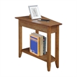 Convenience Concepts American Heritage Wedge End Table in Driftwood Brown Wood