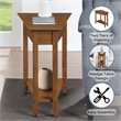 Convenience Concepts American Heritage Wedge End Table in Driftwood Brown Wood