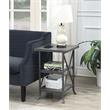 Convenience Concepts Brookline Three-Tier End Table in Gray Wood Finish